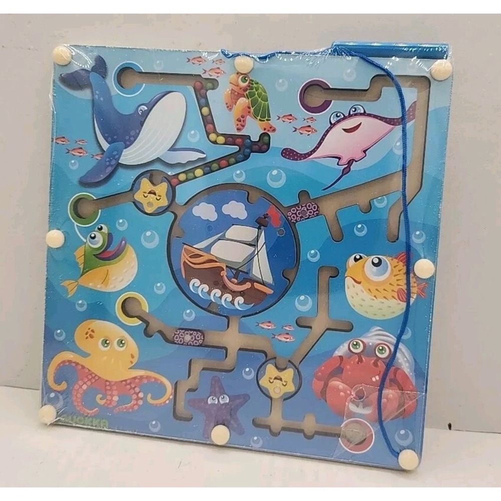 QUOKKA Montessori Ocean Maze Toddler Toys for Kids 1-3 - Travel Magnetic Toys...